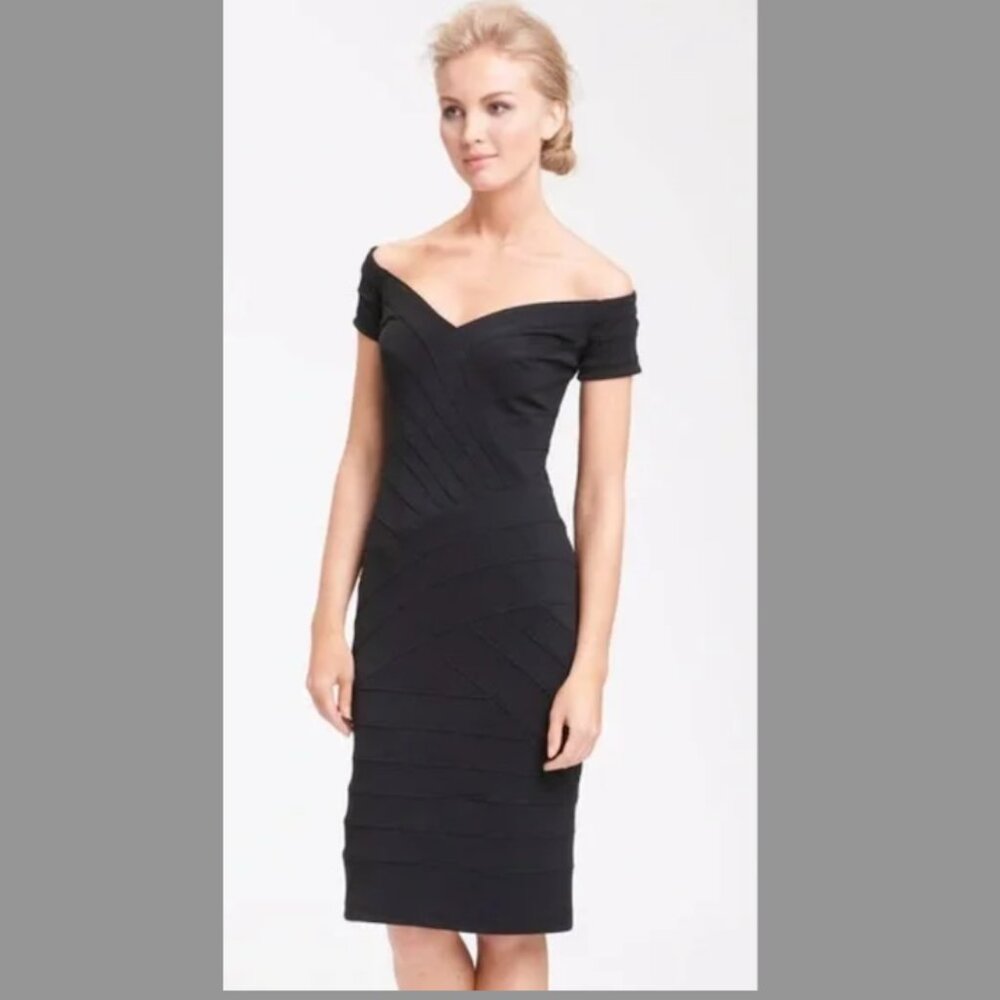 T by Tadashi Black Short Sleeve Little Black Dress Professional Women's Sz M